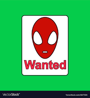 Flat icon design collection wanted alien vector image