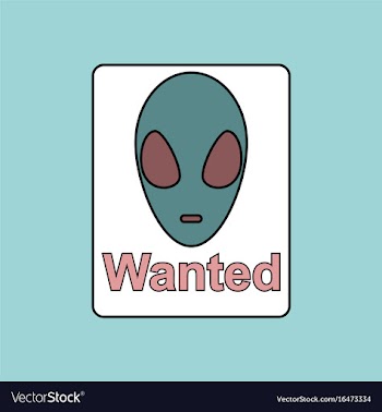 Flat icon design collection wanted alien vector image