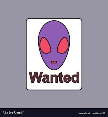 Flat icon design collection wanted alien vector image