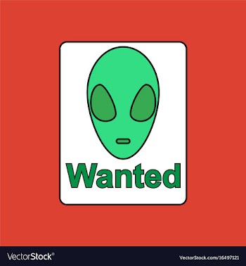 Flat icon design collection wanted alien vector image