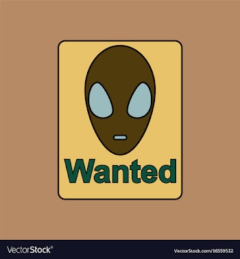 Flat icon design collection wanted alien vector image