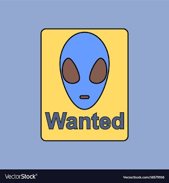 Flat icon design collection wanted alien vector image