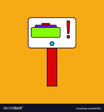 Flat icon design collection warning sign mine vector image