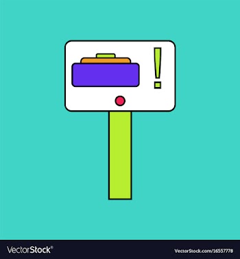 Flat icon design collection warning sign mine vector image