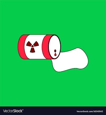 Flat icon design collection waste pollution of vector image