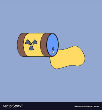 Flat icon design collection waste pollution of vector image