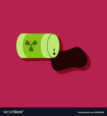 Flat icon design collection waste pollution of vector image