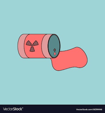 Flat icon design collection waste pollution of vector image