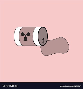 Flat icon design collection waste pollution of vector image