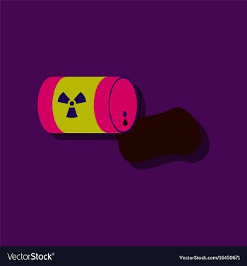 Flat icon design collection waste pollution of vector image