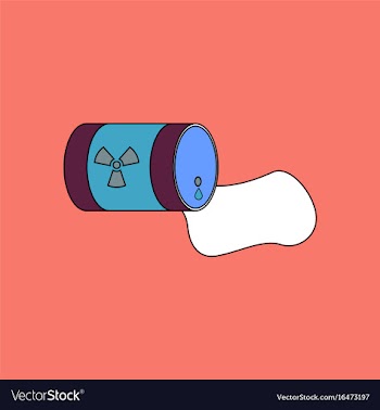 Flat icon design collection waste pollution of vector image