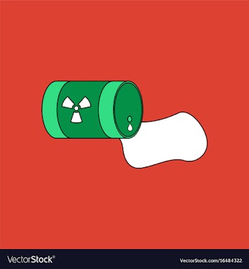 Flat icon design collection waste pollution of vector image