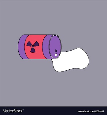 Flat icon design collection waste pollution of vector image