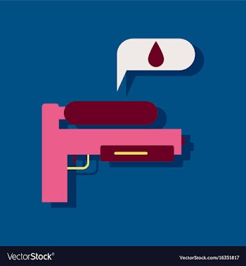 Flat icon design collection water gun in sticker vector image