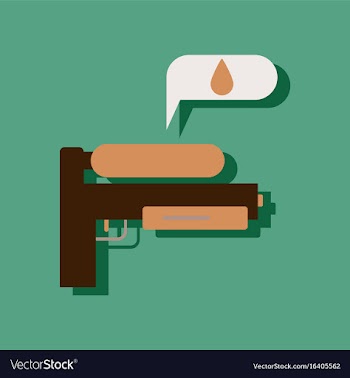 Flat icon design collection water gun in sticker vector image