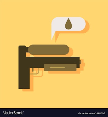 Flat icon design collection water gun in sticker vector image