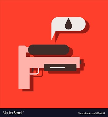 Flat icon design collection water gun in sticker vector image