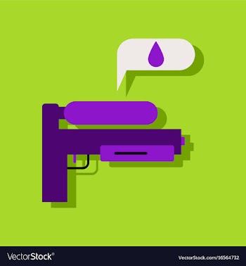 Flat icon design collection water gun in sticker vector image