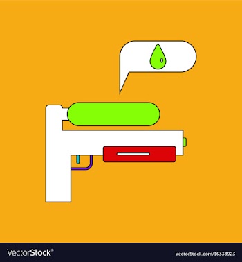 Flat icon design collection water gun vector image