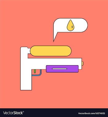 Flat icon design collection water gun vector image