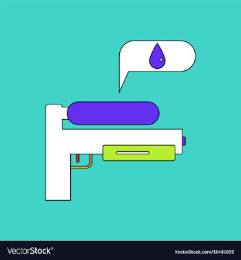 Flat icon design collection water gun vector image