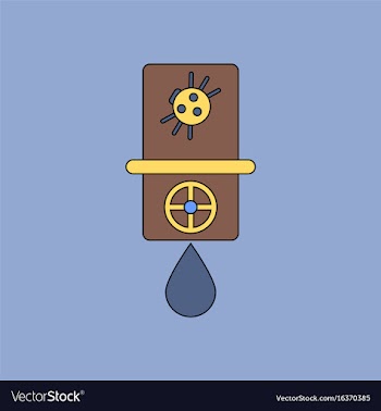 Flat icon design collection water pipe and a vector image