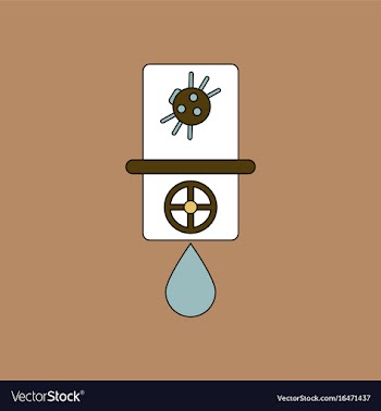 Flat icon design collection water pipe and a vector image