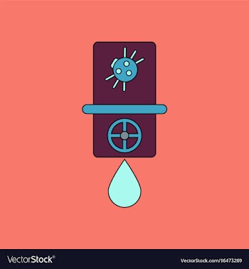 Flat icon design collection water pipe and a vector image