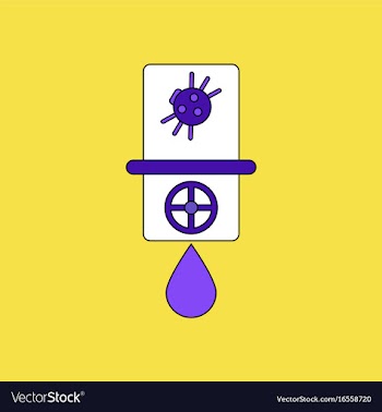 Flat icon design collection water pipe and a vector image