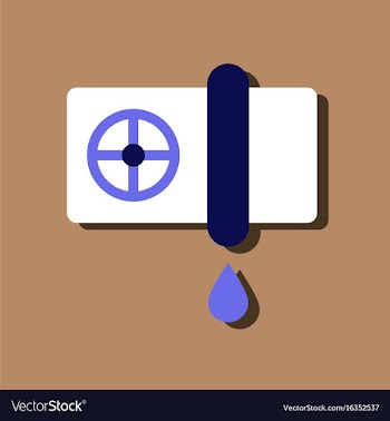 Flat icon design collection water pipe and drop vector image