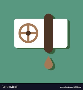 Flat icon design collection water pipe and drop vector image