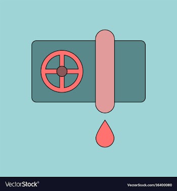 Flat icon design collection water pipe and drop vector image