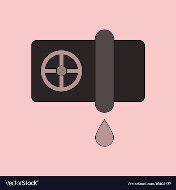 Flat icon design collection water pipe and drop vector image