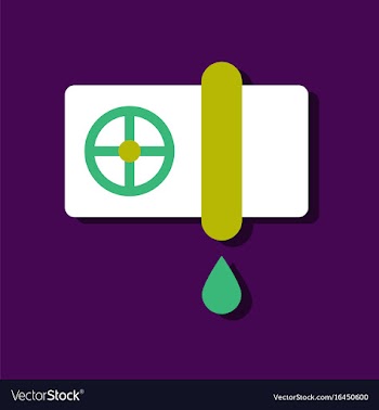 Flat icon design collection water pipe and drop vector image