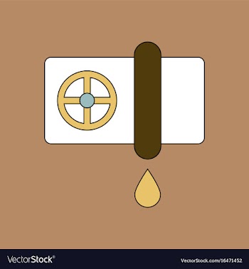 Flat icon design collection water pipe and drop vector image