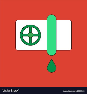 Flat icon design collection water pipe and drop vector image