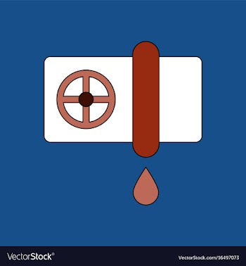 Flat icon design collection water pipe and drop vector image