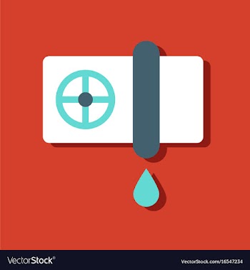 Flat icon design collection water pipe and drop vector image