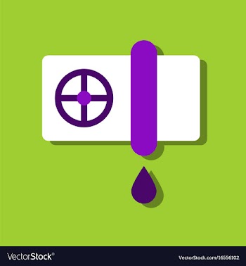 Flat icon design collection water pipe and drop vector image