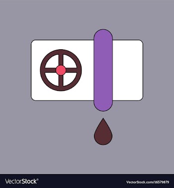 Flat icon design collection water pipe and drop vector image