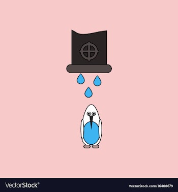 Flat icon design collection water pipe and penguin vector image