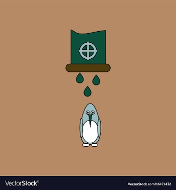Flat icon design collection water pipe and penguin vector image