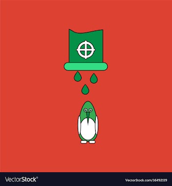 Flat icon design collection water pipe and penguin vector image