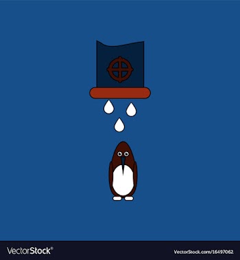 Flat icon design collection water pipe and penguin vector image