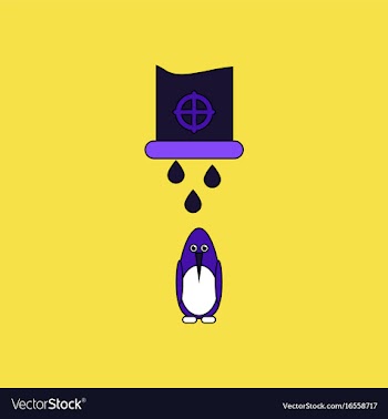 Flat icon design collection water pipe and penguin vector image