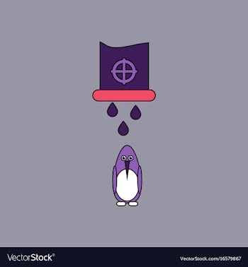Flat icon design collection water pipe and penguin vector image