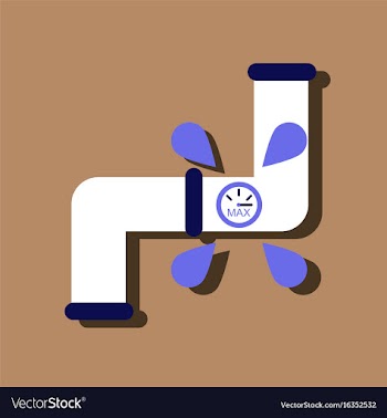 Flat icon design collection water pipe in sticker vector image