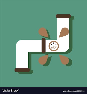 Flat icon design collection water pipe in sticker vector image