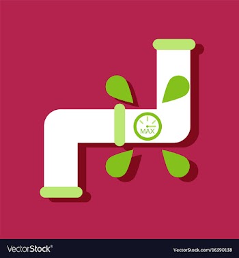 Flat icon design collection water pipe in sticker vector image