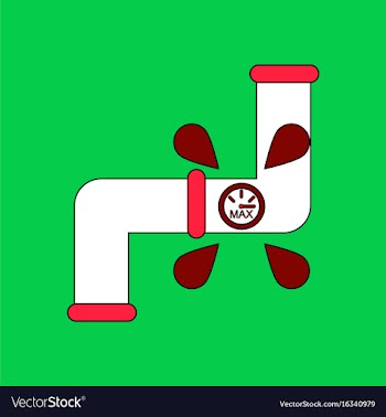 Flat icon design collection water pipe vector image